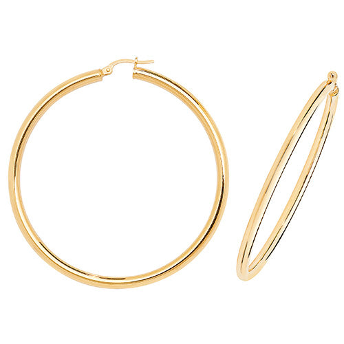 9CT Gold Tube Hoops ER524