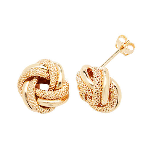 9ct Gold Knot Studs ER532