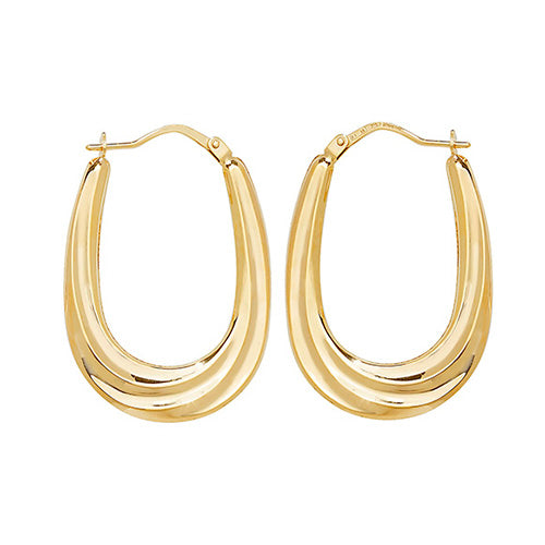 9Ct Gold Creole Earrings ER587