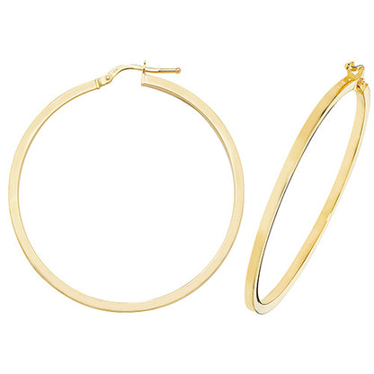 9CT Gold Square Hoops ER947