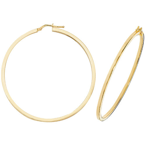 9CT Gold Square Hoops ER947