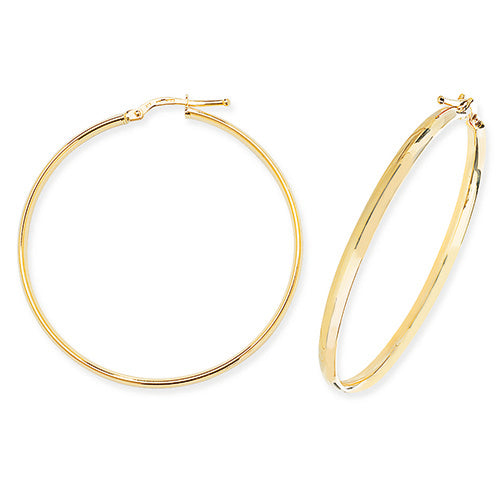 9CT Gold Tube Hoops ER955