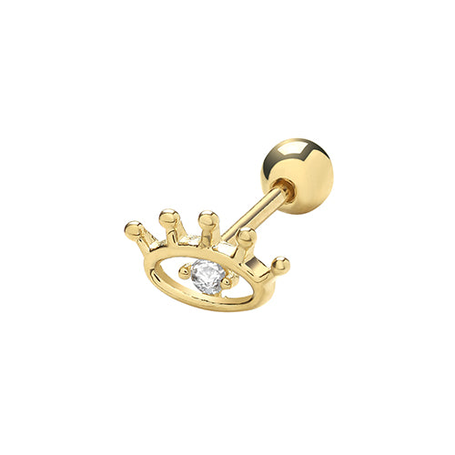 9Ct Gold Cz Set Evil Eye Cartilage Stud - ES1921