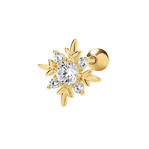 9Ct Gold Cz Compass Cartilage Stud - ES1932