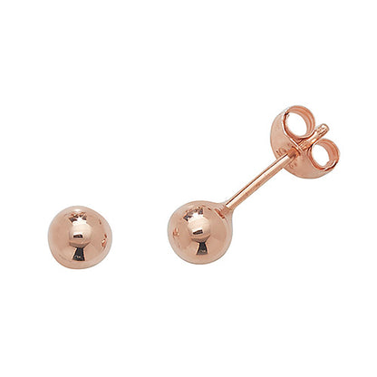 9Ct Rose Gold Ball Studs PN545