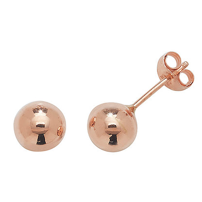 9Ct Rose Gold Ball Studs PN545