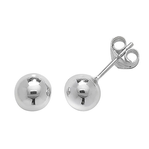 9Ct White Gold Ball Studs ES203W