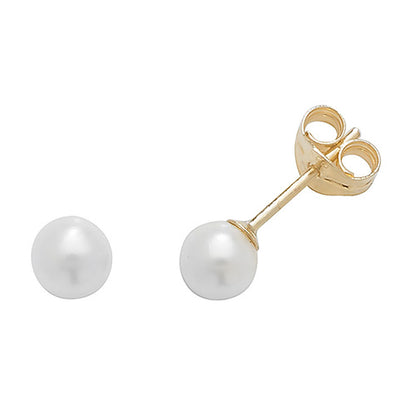 9Ct Gold Pearl Studs ES238S