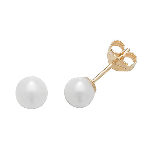 9Ct Gold Pearl Studs ES238S