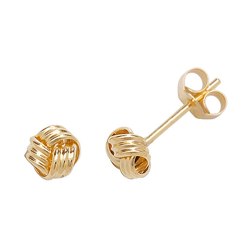 9Ct Gold Knot Studs ES351