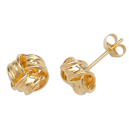 9Ct Gold Knot Studs ES353