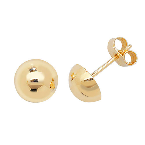 9Ct Gold Dome Studs - ES391