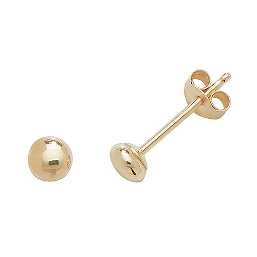 9Ct Gold Button Studs - ES404