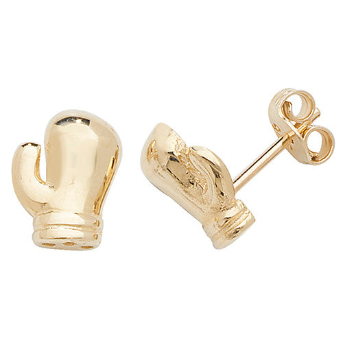9Ct Gold Boxing Gloves Studs - ES482