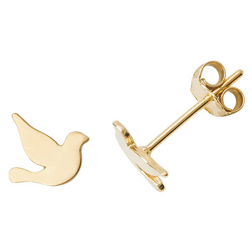 9Ct Gold Dove Studs - ES489