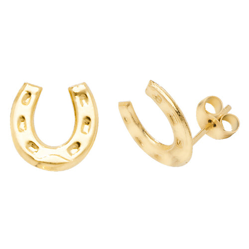 9Ct Gold Horseshoe Studs - ES576