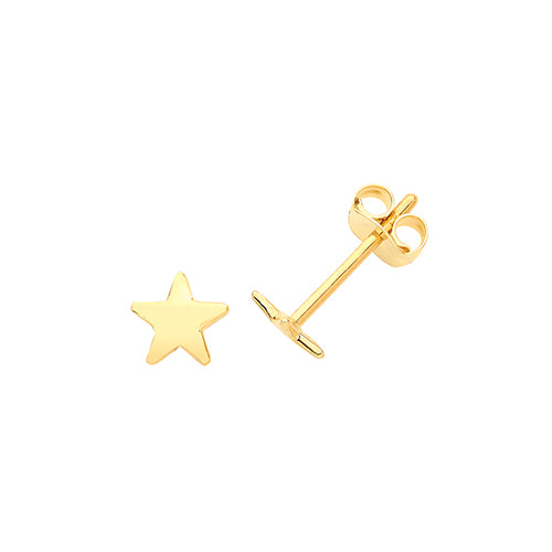 9Ct Gold Star Studs - ES674