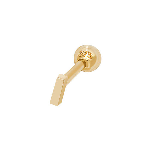 9Ct Gold Initial Cartilage Stud - ES940
