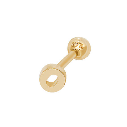 9Ct Gold Initial Cartilage Stud - ES940