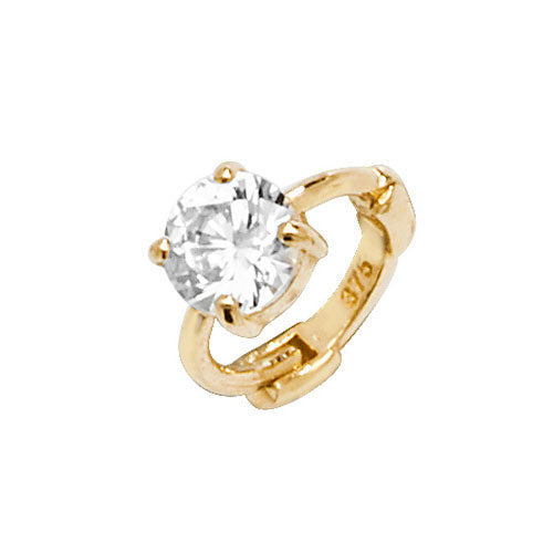 9Ct Gold Cz Claw Set Cartilage Hoop - ES953