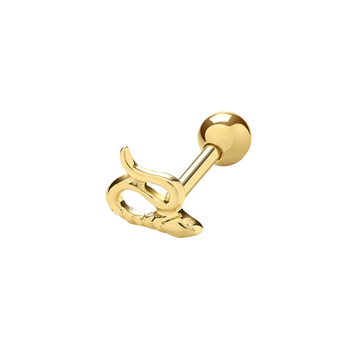 9Ct Gold Snake Cartilage Stud - ES975