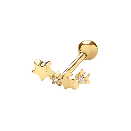 9Ct Gold Cz Constellation Cartilage Stud - ES987