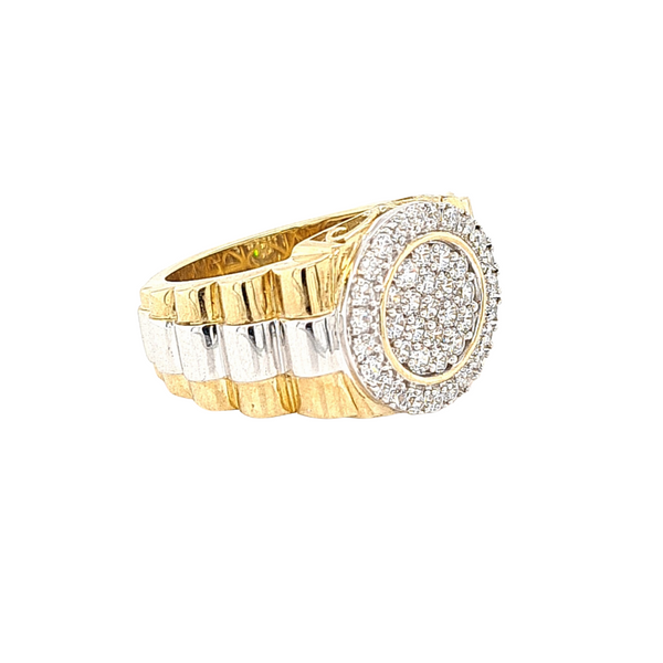 Gents Presidential Ring with CZ stones - 11.6g
