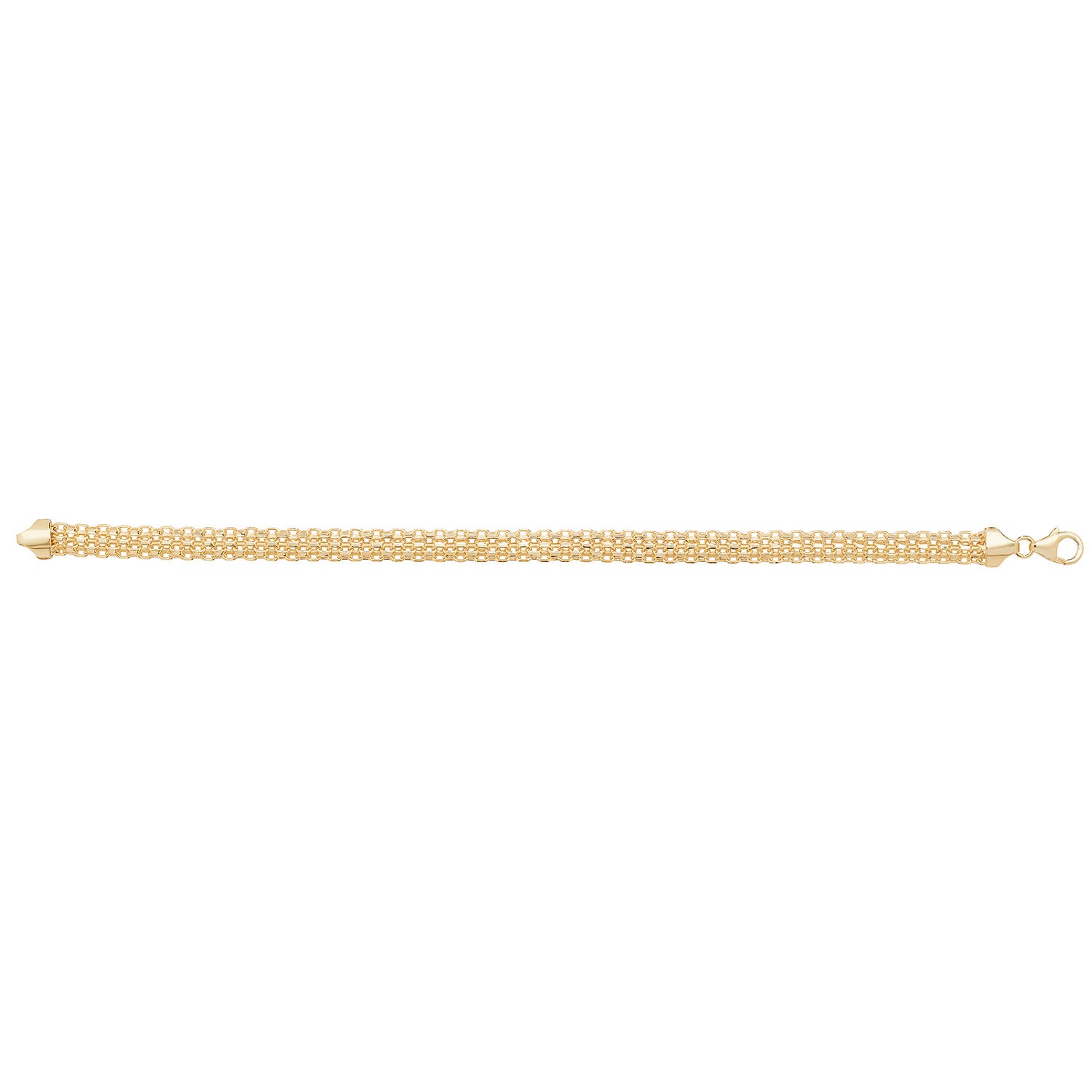 9Ct Gold Flat Woven Bracelet - NK086B