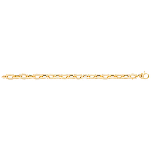 9Ct Gold Oval Linked Fancy Bracelet - NK089B