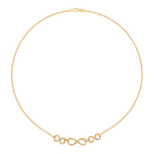 9ct Gold Triple Infinity Necklet - NK092