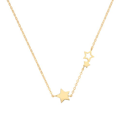 9ct Gold Trail of Stars Necklet - NK1610