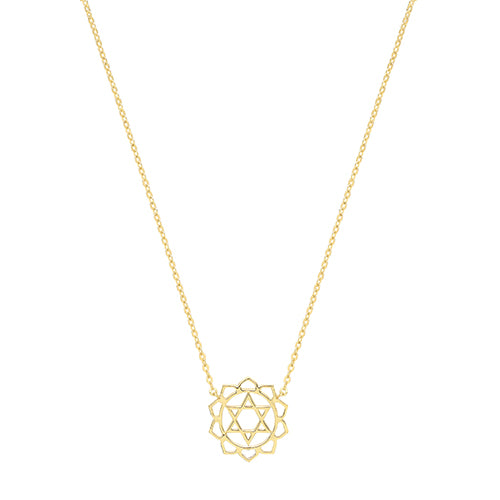 9Ct Gold Mandala Necklet - NK396