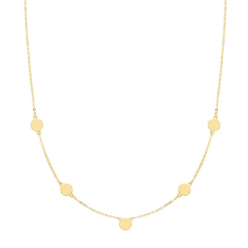 9Ct Gold Disc Necklet - NK397