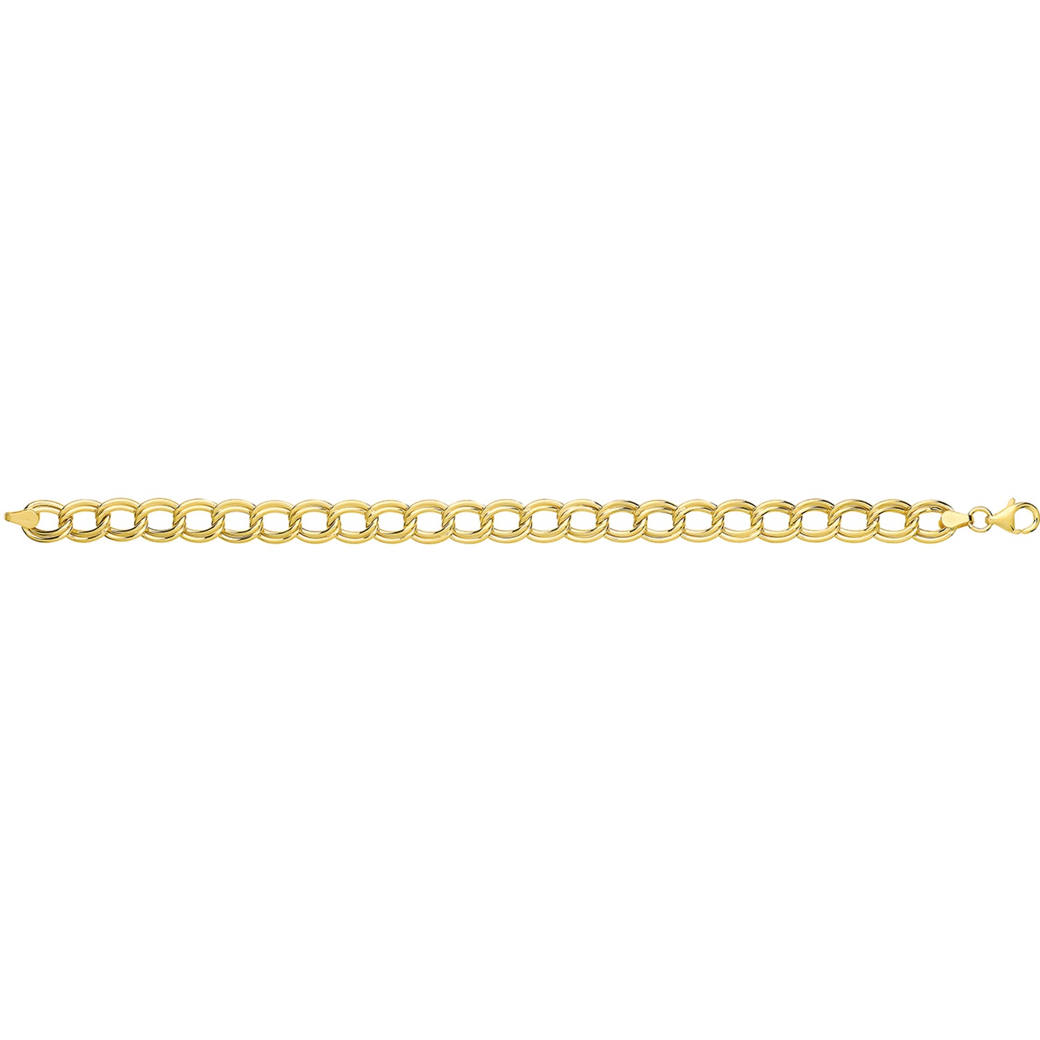 9Ct Gold Oval Open Double Link Bracelet - NK405B