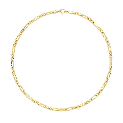 9Ct Gold Oval Linked Fancy Necklet - NK410