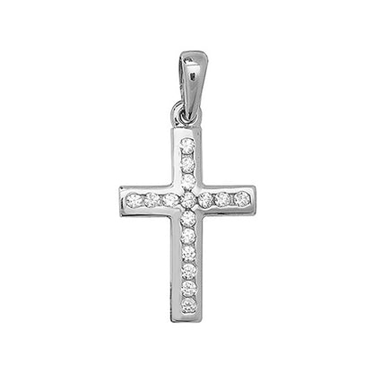 9ct Gold Cross Pendant with CZ Stones - PN088