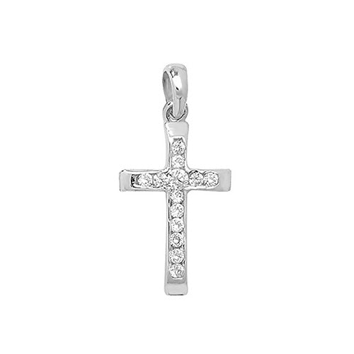 9ct Gold Cross Pendant with CZ Stones - PN090