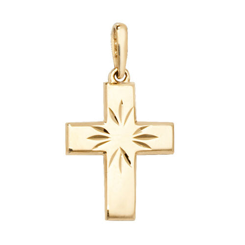 9ct Gold Cross Pendant - PN1045