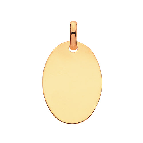 9ct Gold Oval Pendant PN1074
