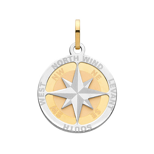 9ct Gold Compass Rose Pendant - PN1194