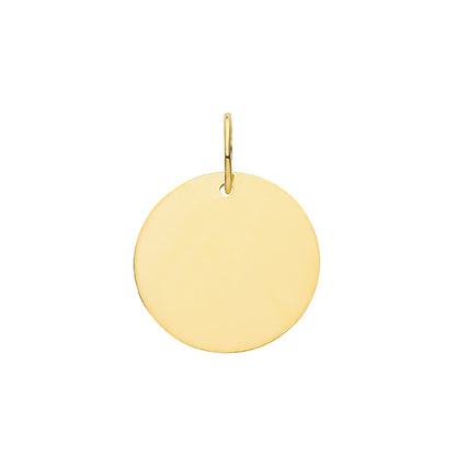 9ct Gold Disc Pendant - PN1197