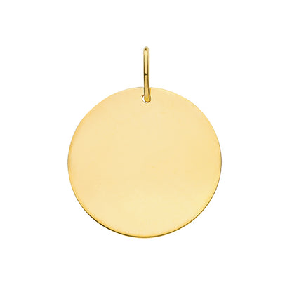 9ct Gold Disc Pendant - PN1197