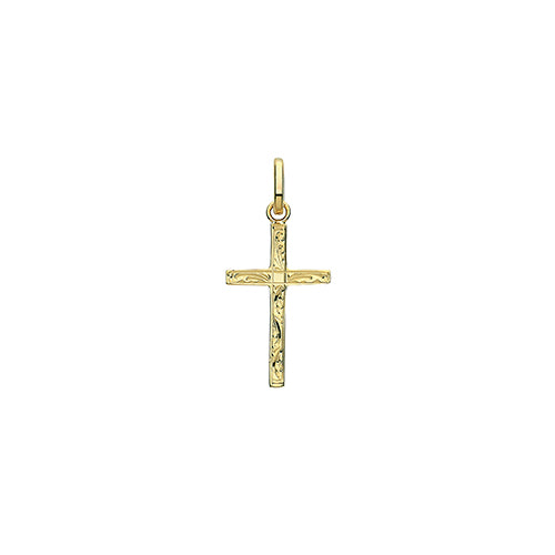 9ct Gold Engraved Cross Pendant - PN1210E