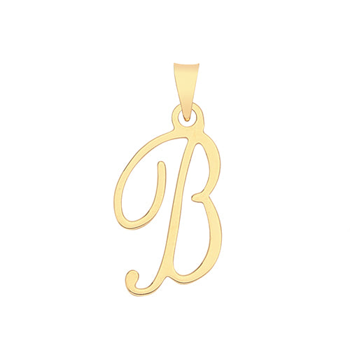 9ct Gold Script Initial Pendant - PN1220