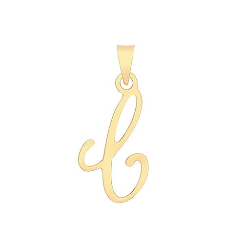 9ct Gold Script Initial Pendant - PN1220