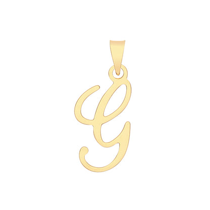 9ct Gold Script Initial Pendant - PN1220