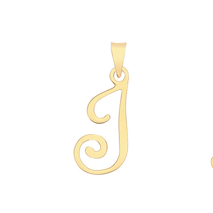 9ct Gold Script Initial Pendant - PN1220