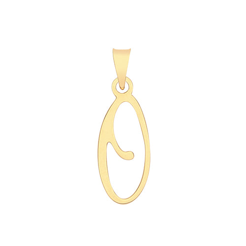 9ct Gold Script Initial Pendant - PN1220