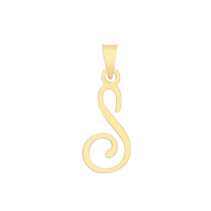 9ct Gold Script Initial Pendant - PN1220