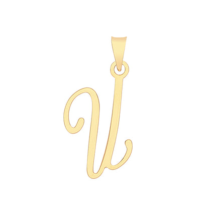 9ct Gold Script Initial Pendant - PN1220